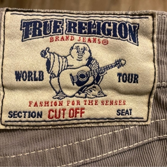 True Religion Corduroy CUT OFF shorts size 32 - Picture 2 of 5